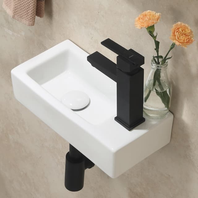 HOROW Hänge Waschbecken Klein Gäste WC Badezimmer 🚽