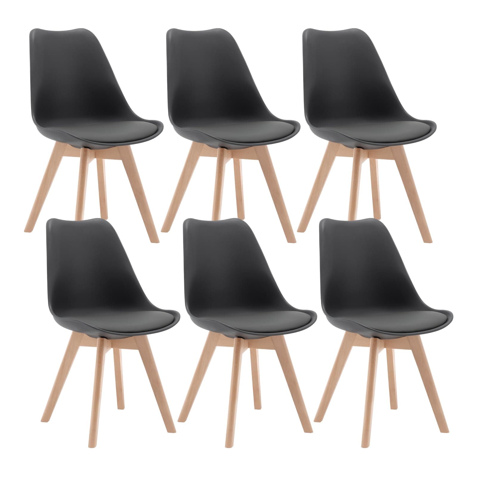 🪑🌟 WOLTU Esszimmerstühle 6er Set, Skandinavische Küchenstühle Retro Design 🌟🪑