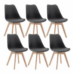 🪑🌟 WOLTU Esszimmerstühle 6er Set, Skandinavische Küchenstühle Retro Design 🌟🪑