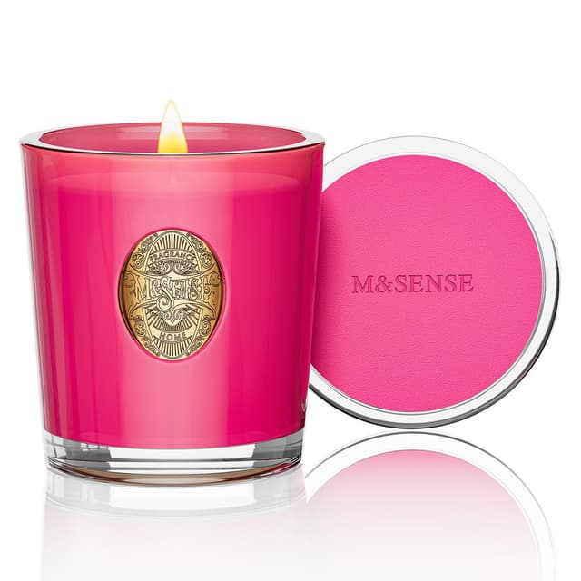 M&SENSE Duftkerzen im Glas Rose Lychee - Kerzengeschenke für Entspannung 🕯️