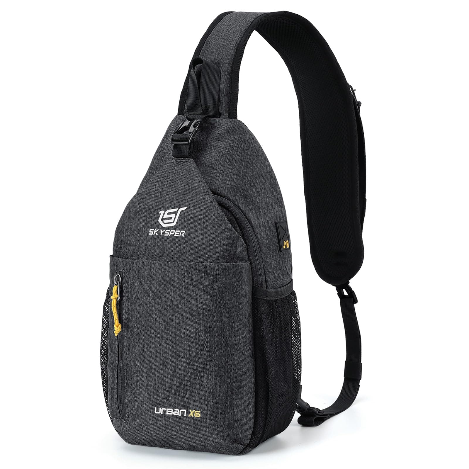 🎒 SKYSPER Schultertasche Brusttasche URBAN X6 - Leichte Sling Bag zum Wandern und mehr