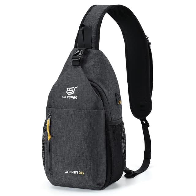 🎒 SKYSPER Schultertasche Brusttasche URBAN X6 - Leichte Sling Bag zum Wandern und mehr