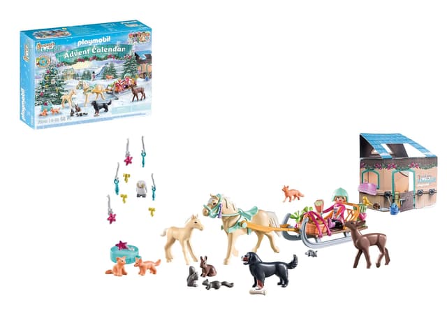PLAYMOBIL | Nachhaltiger Pferde Adventskalender für Kinder 🐎 | Weihnachtliche Schlittenfahrt