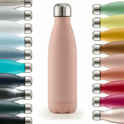 Blumtal Trinkflasche 500 ml Edelstahl - Isolierflasche Mellow Rose