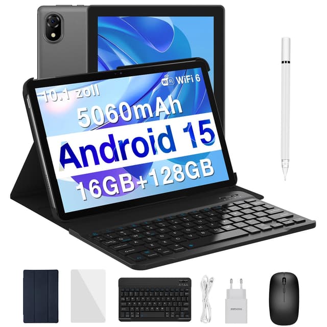 DOOGEE U10 Android 15 Tablet 10 Zoll mit Tastatur und Zubehör