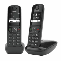 📞 Gigaset AS690 Duo - 2 Schnurlose DECT-Telefone in Schwarz 📞