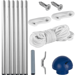 FLAGMASTER Teleskop Fahnenmast Aluminium 6,50 m 🚩🌍🇩🇪