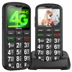 ULEWAY 4G Seniorenhandy ohne Vertrag mit großen Tasten und SOS-Funktion 📱