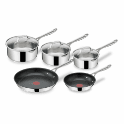 🍳🔥 Tefal E304S5 Jamie Oliver Cook's Direct On 8-teiliges Edelstahl-Pfannenset - Sonderangebot!