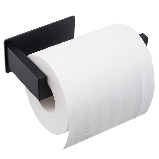 🚽 Eowihor Toilettenpapierhalter Ohne Bohren, Selbstklebend Toilettenpapierrollenhalter Schwarz 🛁
