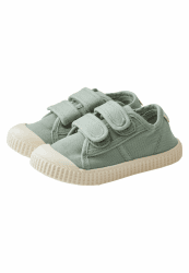 👶👟 Sterntaler Sneaker Uni - Sportiver Baby Schuh aus Canvas - Kinder Sommer Schuhe mit Rutschfester Sohle - Unisex Babyschuhe mit Klettverschluss 22 EU Steingrün