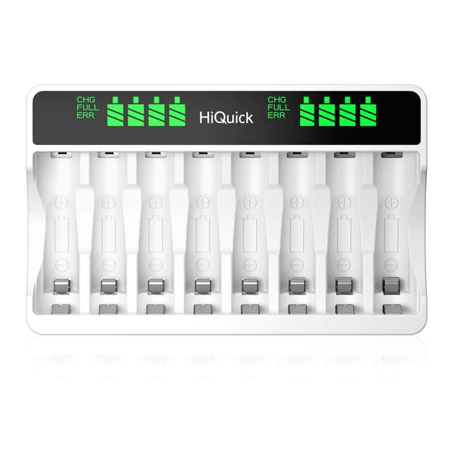 🔋🔌 HiQuick Akku Ladegerät: AA/AAA, LCD Anzeige, Schnellladefunktion