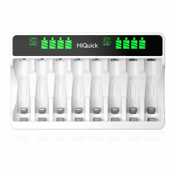 🔋🔌 HiQuick Akku Ladegerät: AA/AAA, LCD Anzeige, Schnellladefunktion