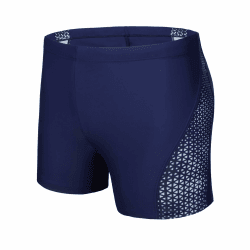🏊‍♂️ AMZSPORT Badehose Herren Kurz Schwimmhose Eng Wassersport Badeshorts M Marineblau Glint 🌊