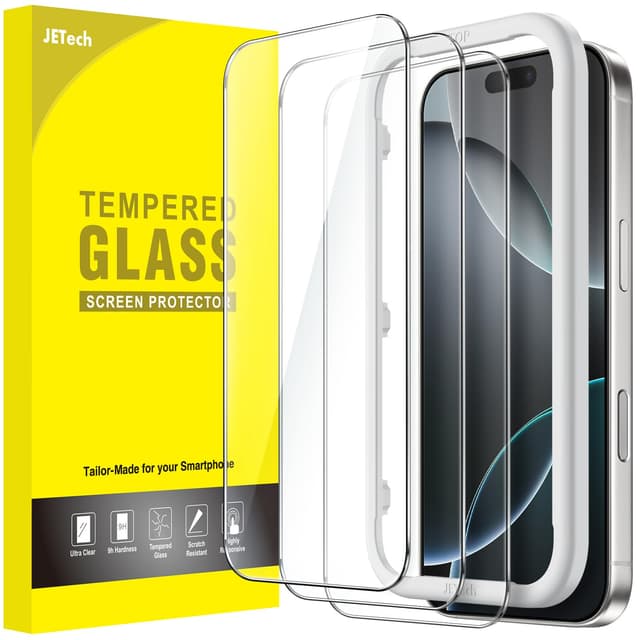📱🔒 JETech Schutzfolie für iPhone 16 Pro 6,3 Zoll 3 Stück - HD Klar 🛡️