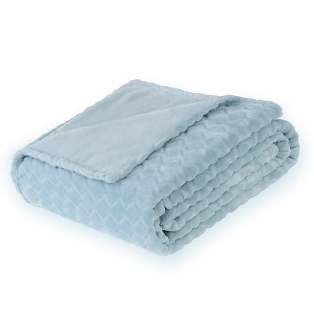 🌟 Gemütliche Fleece Kuscheldecke in Hellblau 150x200 cm 🌟