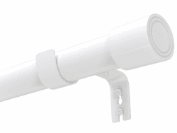 Ausziehbar Gardinenstange 2m Vorhangstange Weiß Curtain Rod mit Halterungen aus Edelstahl