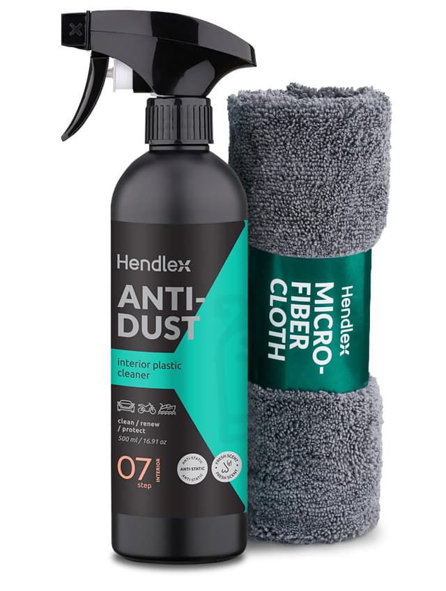 🚗🧼 Auto Innenraum Reiniger 500ml mit Mikrofasertuch 🌟 - Kunststoffpflege und Cockpitpflege