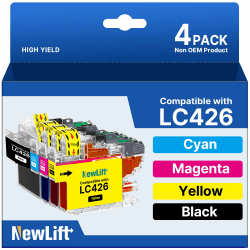 🌟 Super Deal! NewLift LC426 Multipack Patronen für Brother Drucker - 4er-Pack
