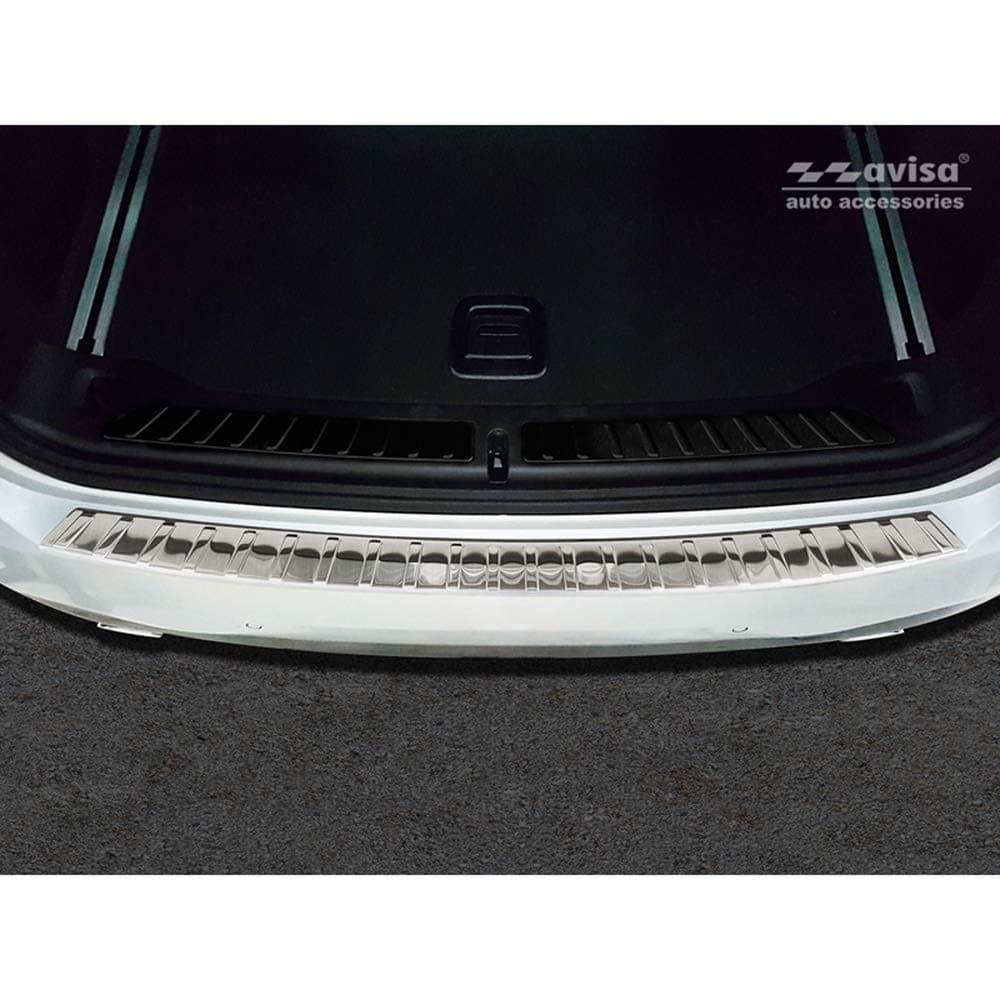 🔥 Angebot! Avisa Schwarz Edelstahl Heckstoßstangenschutz für Volvo XC60 II 2017-2021 & FL 2021- inkl. R-Design 'Ribs'