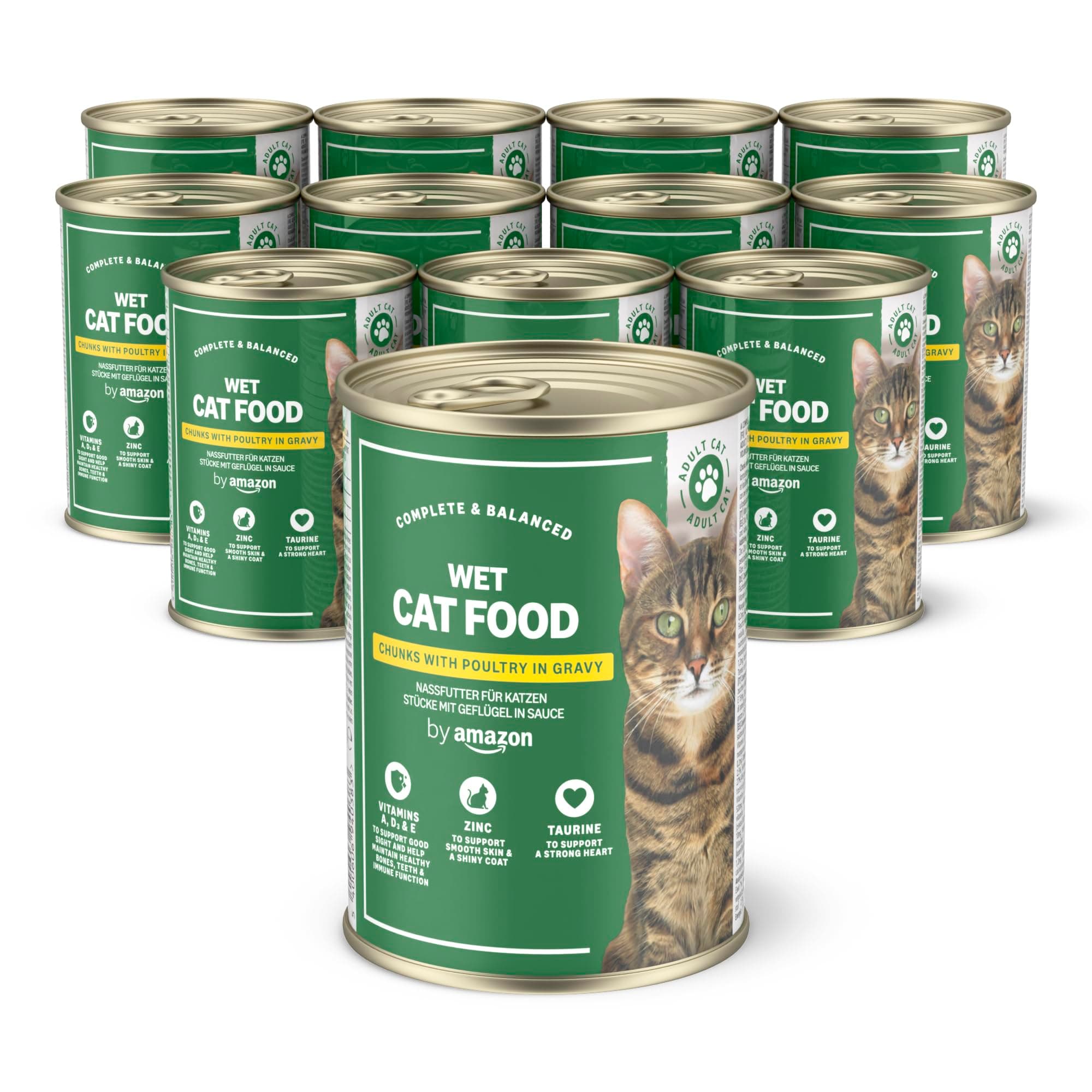 🐱 Amazon Katzenfutter Deal: Nassfutter Stücke mit Geflügel in Sauce - 12er Pack 415g Dosen