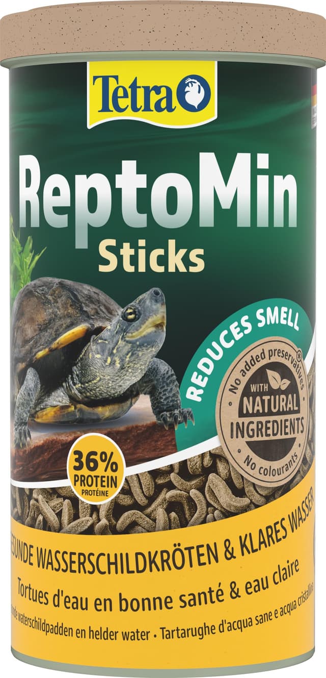 🐢🌿 Tetra ReptoMin Sticks Schildkröten-Futter - 1 Liter Dose - 1er Pack 🌿🐢