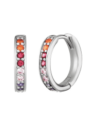 Engelsrufer Regenbogen Damen-Creolen mit Zirkonia aus Sterling-Silber