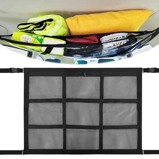 🚗 Gepäcknetz Auto für Aufbewahrung, 80x52cm Autodach, Universal Autodach Gepäcknetz Decke