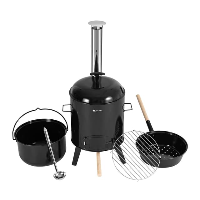 Juskys Gulaschkanone 17 Liter mit Kessel & Pfanne - Outdoor Ofen 🔥🍳