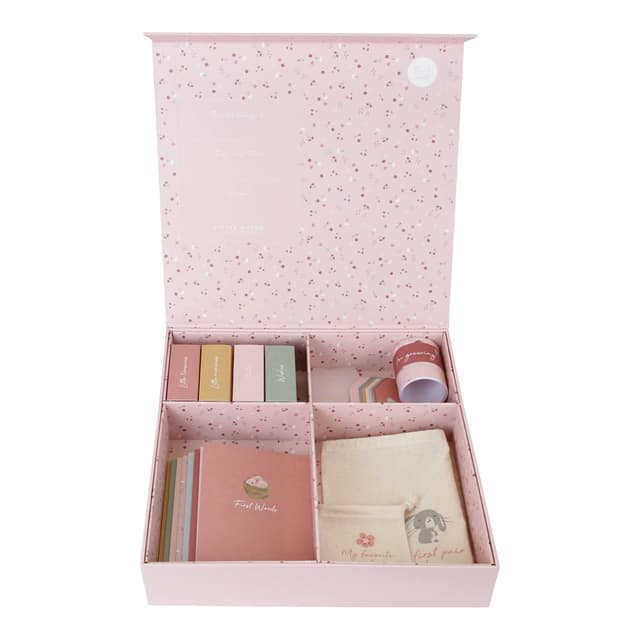 🌺🦋 Little Dutch - Erinnerungsbox Flowers & Butterflies Rosa, 30x30x6 cm 🌸