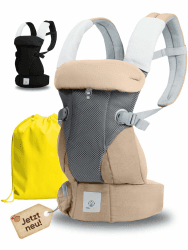 KIDDY KINGDOM Ergonomische Babytrage Neugeborene - 3 in 1 Multifunktionale Kindertrage 👑👶