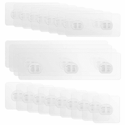 TIANLIN Magische Haken Transparent, 21 Stück Plastik Klebehacken Ohne Bohren 🫧 DEAL 20% RABATT 🫧