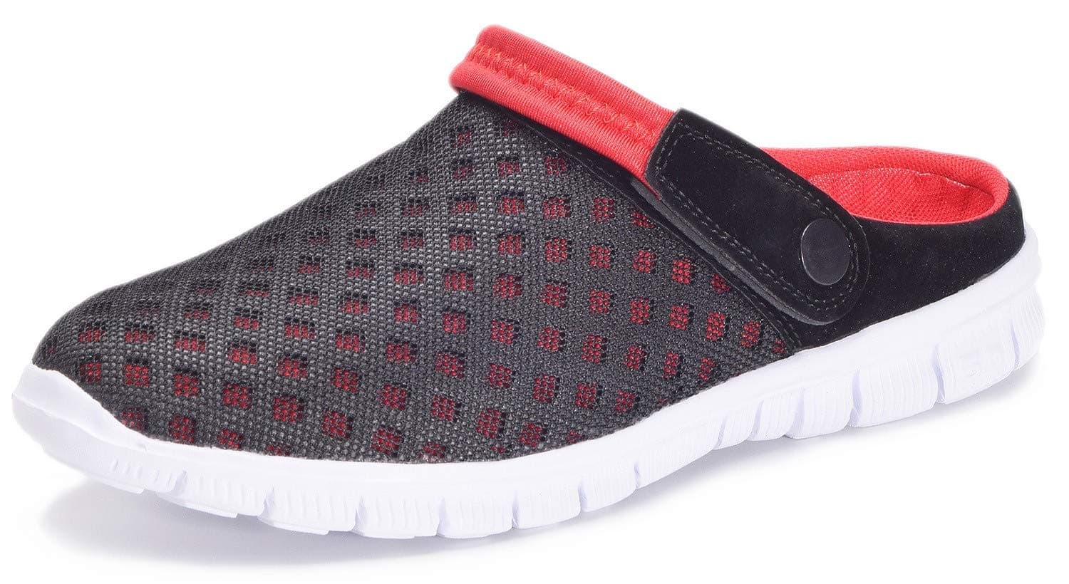 Damen Herren Clogs Hausschuhe Gartenschuhe Sommer Badelatschen Strand Schuhe Sandalen Pantoletten 44 EU Rot 🌞