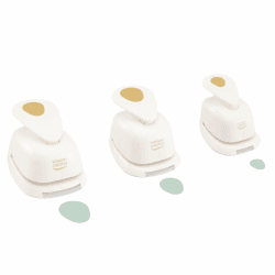 Vaessen Creative Stanzer Set - Motivstanzer - Eier - 3 Stück - Tonpapier und Bastelmaterial bis zu 250 g/m² - zum Basteln Mit Papier und Scrapbooking, Weiß-gold 🎨