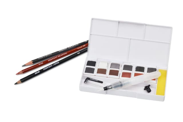 Derwent Shade & Tone Mixed Media Set, 16-teiliges Set 🎨🖌️🌿 Professionelle Qualität