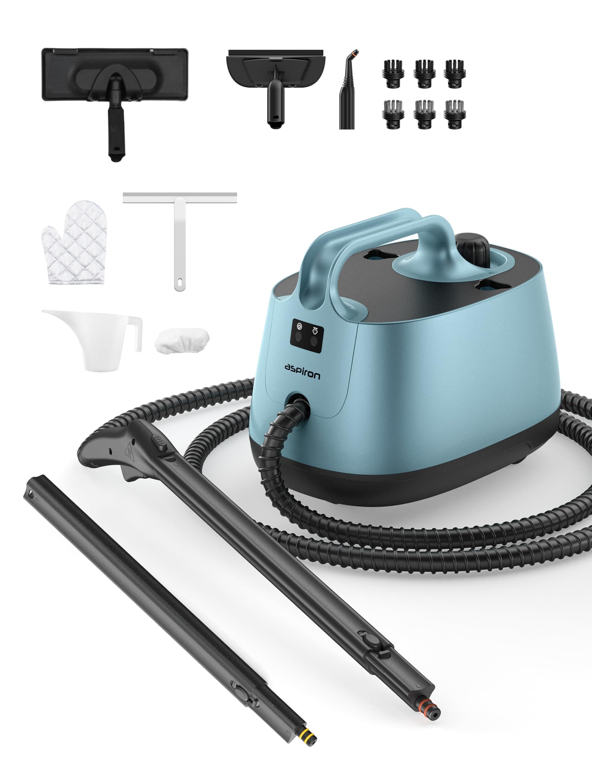 🚗🧼 Aspiron Dampfreiniger für Autos 🚙💨 Multifunktions Portable Steamer mit 21 Zubehörteilen