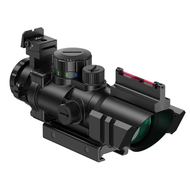 🔭 Feyachi Zielfernrohr 4x32mm Leuchtpunktvisier Rot-Grün-Blau Illuminated Airsoft Red Dot Visier 🎯
