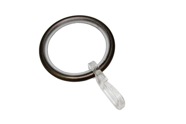 🌟 Gardinia Vorhangringe für Gardinenstangen mit Ø 25 mm, 10 Stück, Bronze