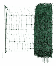 🐔🌿 Kerbl Geflügelnetz PoultryNet 25 mtr., 106 cm Doppelspitze, grün 🌿🐔