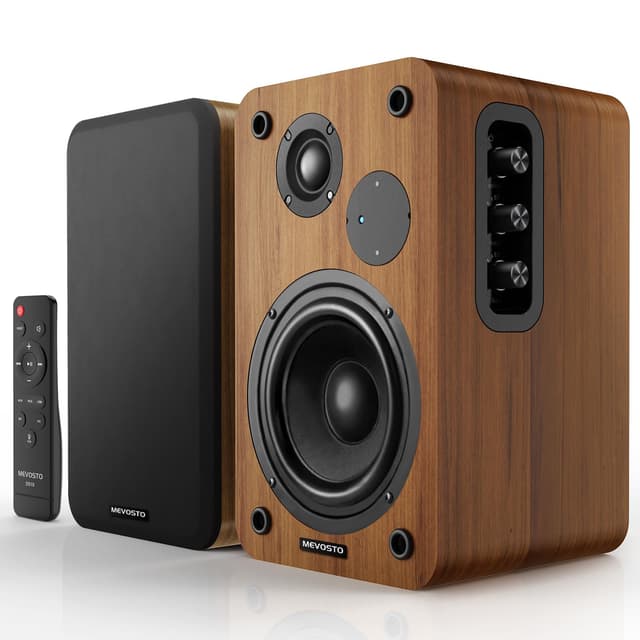 MEVOSTO Regallautsprecher PC Speaker Aktivlautsprecher 36W RMS BT 5.4 5'' Woofer 🎵 Stereo Lautsprecher Musik Boxen mit USB Digital Audio