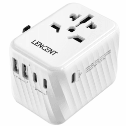 LENCENT Reiseadapter Weltweit mit USB-Anschlüssen 🌍🔌