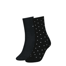 Tommy Hilfiger Damen Classic Socken (2er Pack) 35-38 Schwarz 🧦🖤