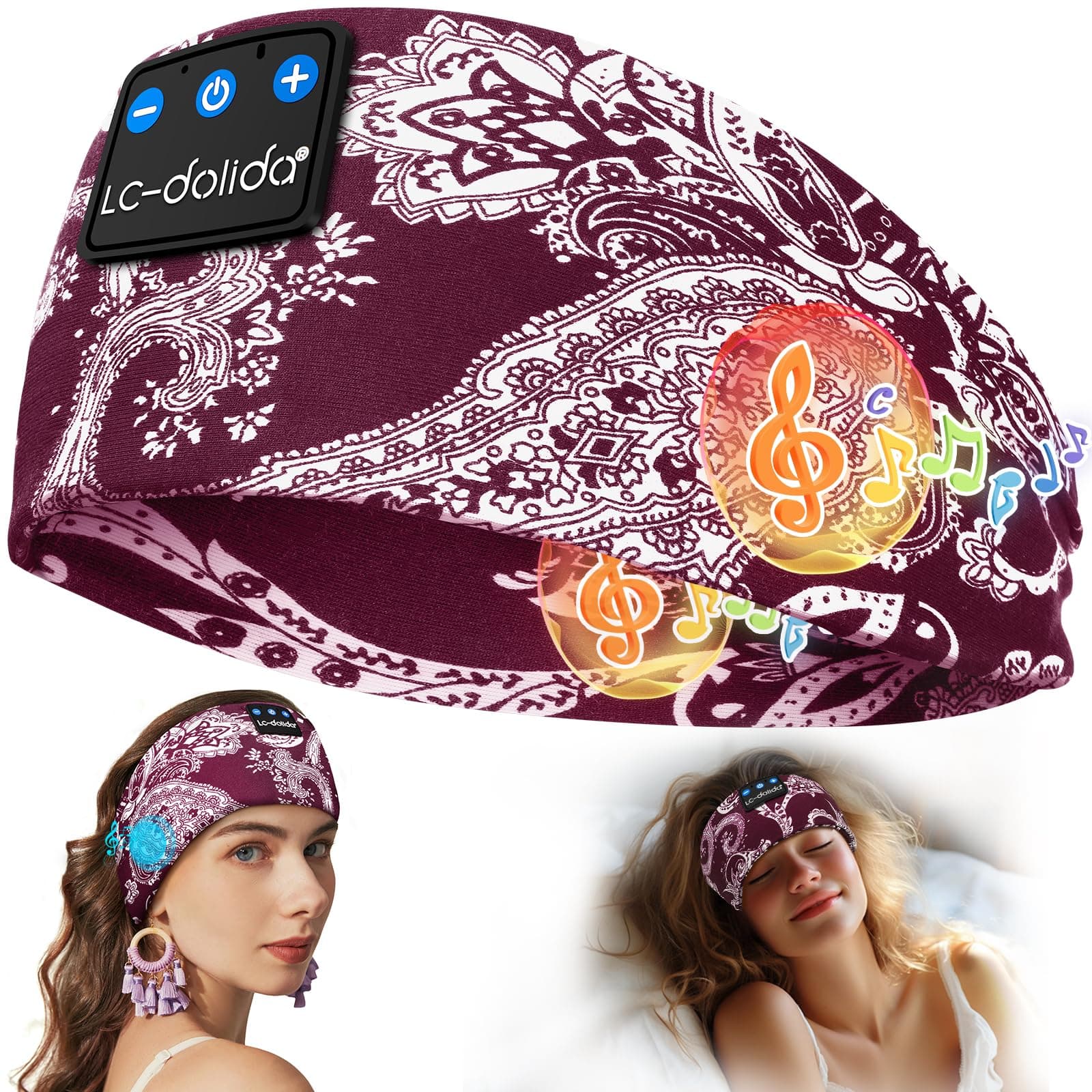 LC-dolida Schlafkopfhörer Bluetooth Stirnband Kopfhörer