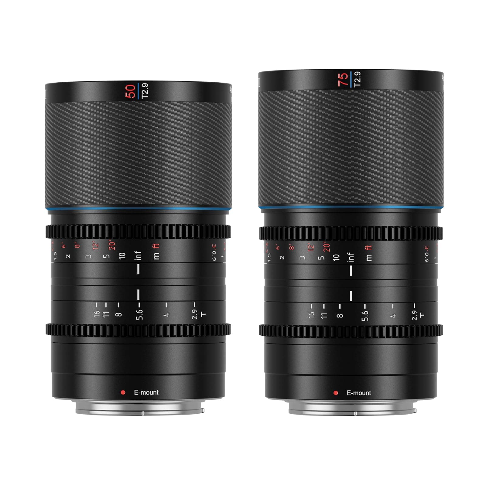 SIRUI Saturn 50 mm 75 mm Objektiv-Set 📸 1.6X Vollformat-Kohlefaser anamorphes Objektiv