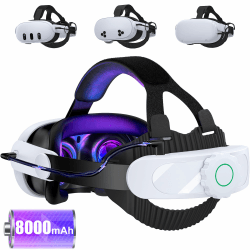 🎮 Meta Quest 3 Headstrap mit 8000mAh Akku & verstellbarem Knopf