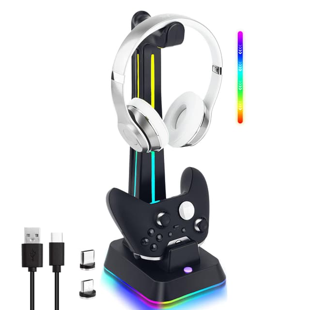 McBazel Controller-Ladestation für Xbox mit RGB-Licht Gaming-Headset-Ständer 🎮🌈