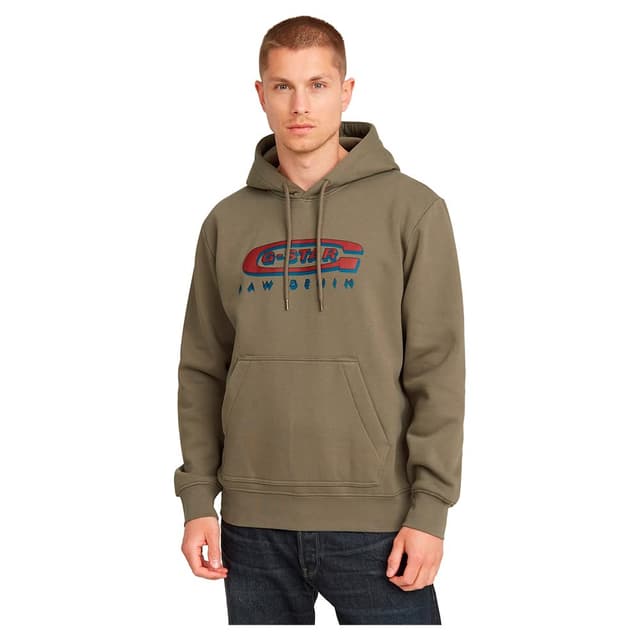 🔥 Reduziert! G-STAR Herren Old Skool Logo Sweat Hooded Sweatshirt XXL Braun