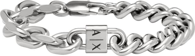 Armani Exchange Herren-Edelstahlarmband 🌟 Dunkler Silberton