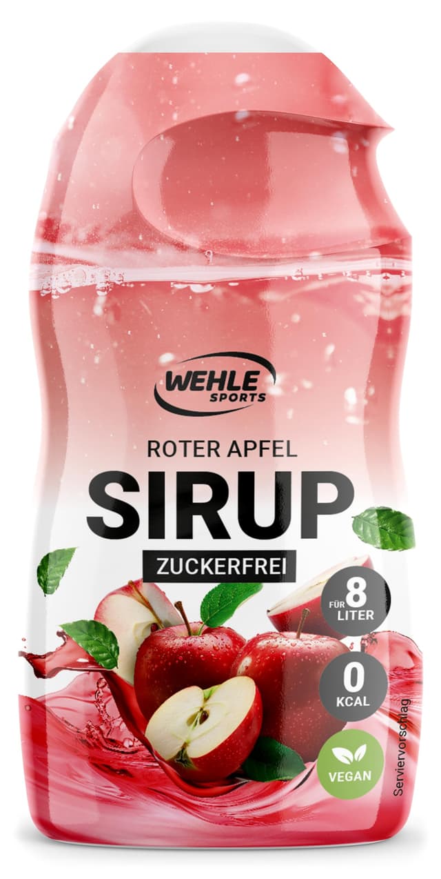 🍎 WEHLE Sirup zuckerfrei [ZERO SIRUP] - Zuckerfreier Sirup für Wasser mit Geschmack 🥤