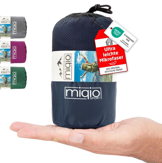 MIQIO® 2in1 Hüttenschlafsack Ultra leicht mit Reißverschluss